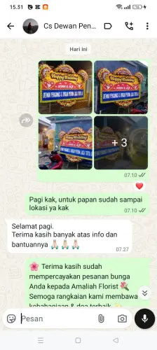 Testimonial Papan Bunga Pernikahan sukarendah