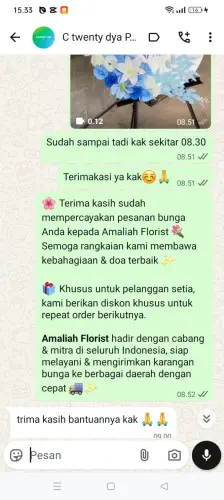 Testimonial Standing Flower sukarendah