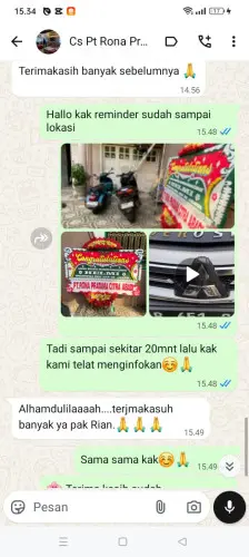 Testimonial Papan Bunga sukarendah